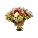 Buquê Misto com Rosas e Flores Campestres