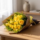 Buquê de Rosas Amarelas Brilho e Elegancia