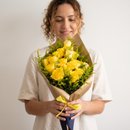 Buquê de Rosas Amarelas Brilho e Elegancia