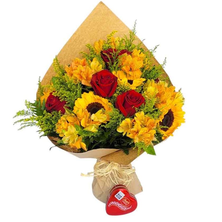 Buquê de Girassol e Rosas Vermelhas Brasília