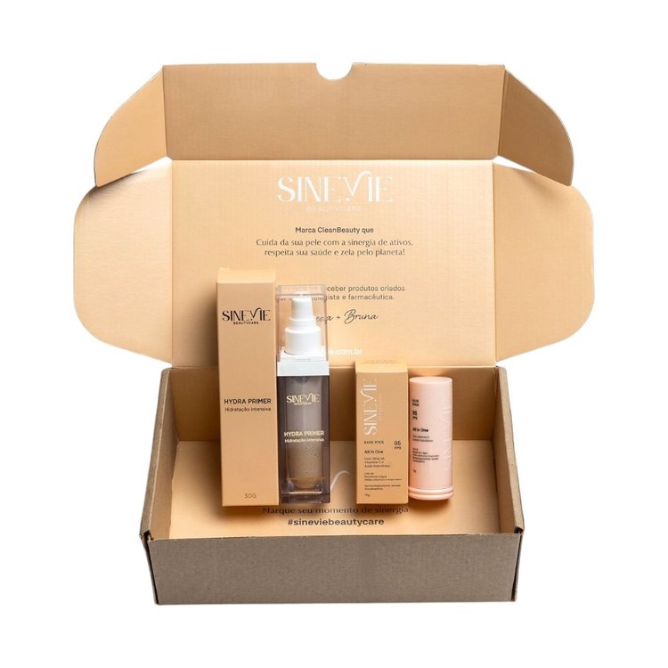 Kit Vegano Pele Hidratada com Base FPS 95 Pele Média