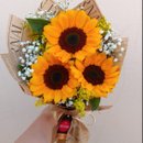 Buquê de Girassol Três Raios de Sol 