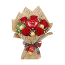 Buquê de Rosas com Ferrero Rocher Encanto de Mãe 
