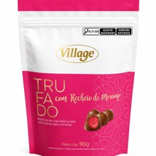 Bombom de Chocolate ao Leite com Recheio Sabor Morango