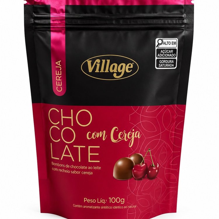 Bombom de Chocolate ao Leite com Cereja ao Licor