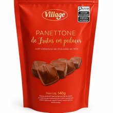 Panetone de Frutas em Pedaços com Cobertura  Chocolate