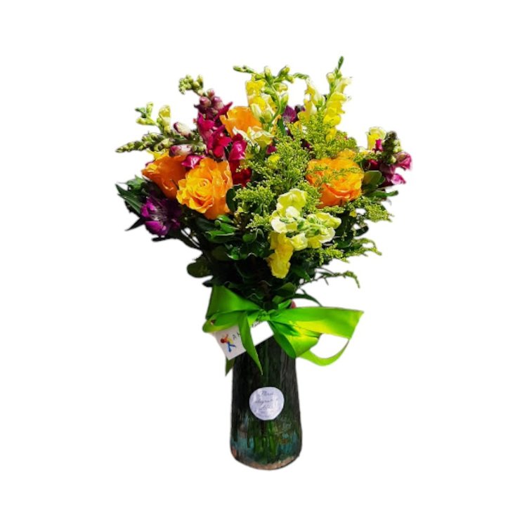 Vaso de Flores Mistas Oposto Perfeito