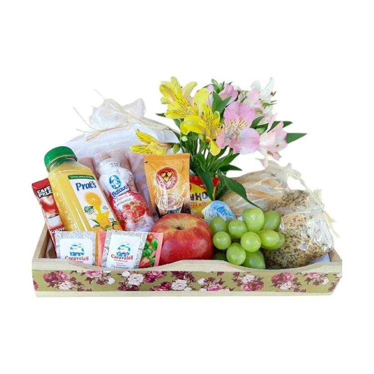 Cesta de Café da Manhâ Sabor do Amor