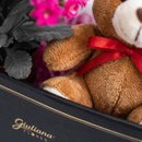 Box Preta Amor com Flor e Pelúcia