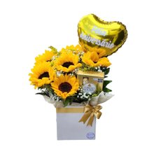 Caixa de Girassóis e Balão