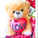 Cesta Love Ursinho e Balão