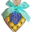 Mini Coração de Ferrero e Rosa Azul
