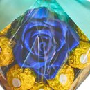 Mini Coração de Ferrero e Rosa Azul
