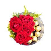 Cesta Encanto Ferrero Rosas & Chocolate