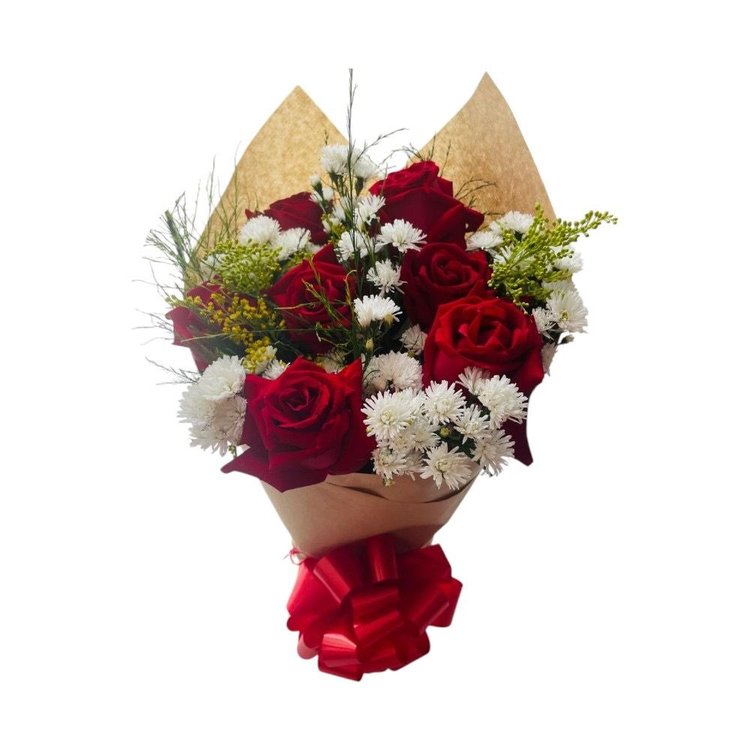Buquê Elegante e Romântico de Rosas Vermelhas