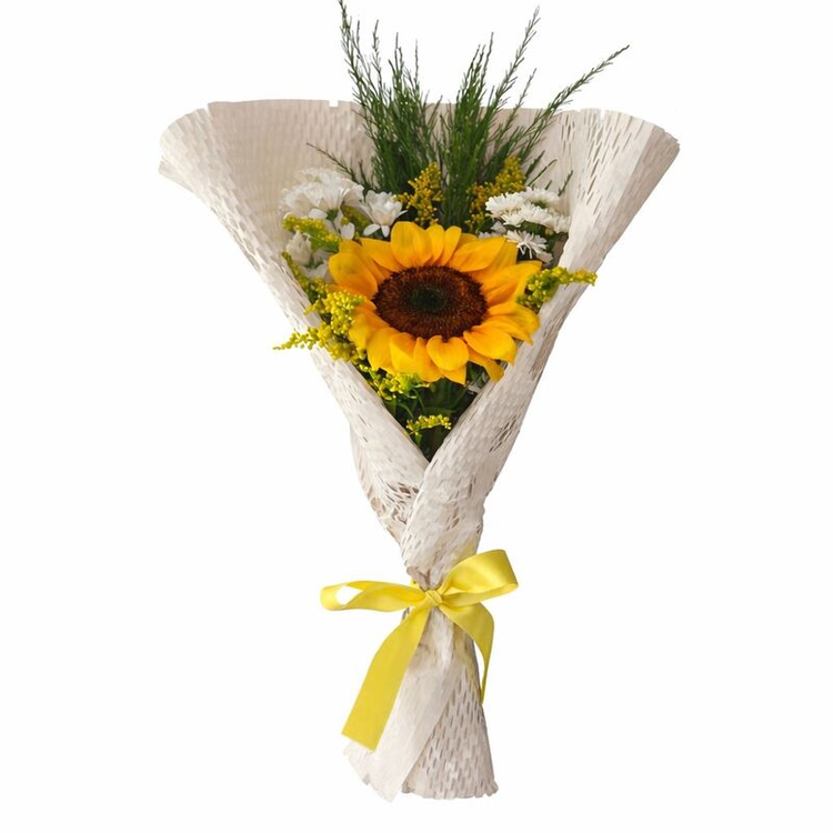 Ramalhete de Girassol No Papel Colmeia