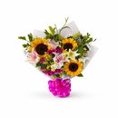 Buquê Misto com Girassóis e Lírio
