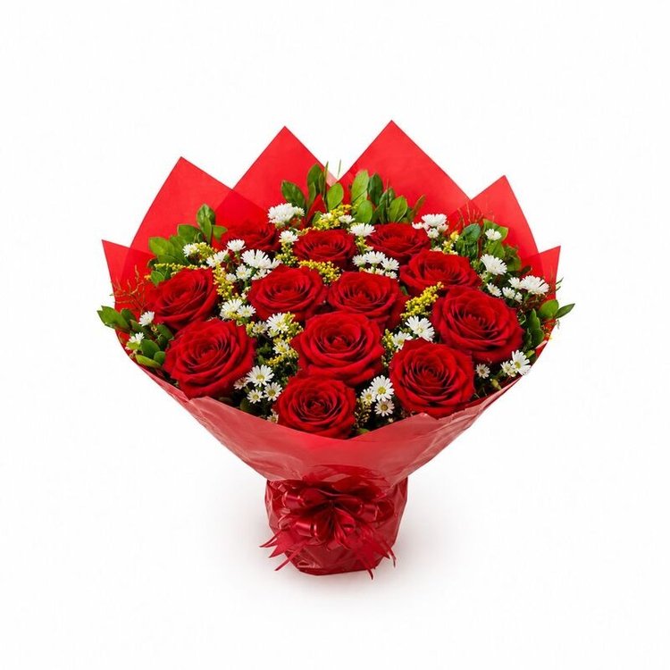 Buquê Premium de Rosas Vermelhas Importadas