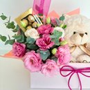 Flores, Pelúcia, Chocolate e Balão Personalizado