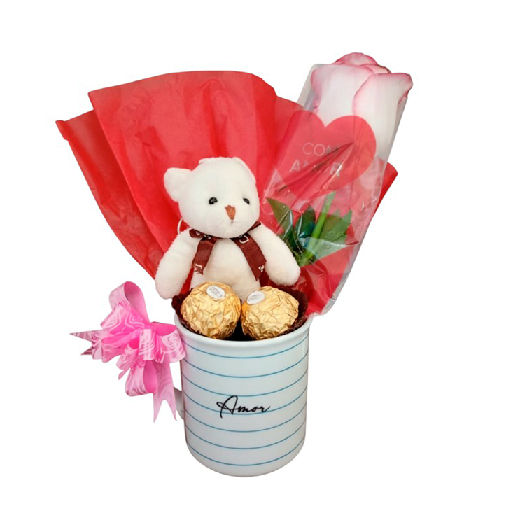 Bouquet na Caneca Amor