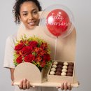 Kit Celebraçao  Vermelho  Feliz Aniversario