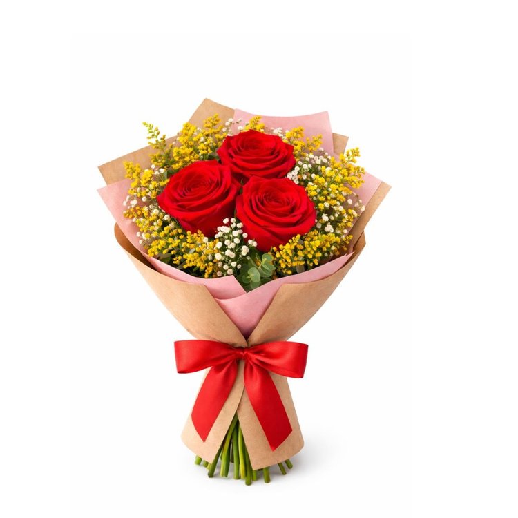 Buquê Trio de Rosas