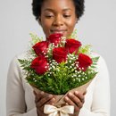 Buquê com 6 Rosas Nacionais