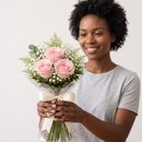 Buquê Trio de Rosas Claras Nacionais