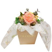 Arranjo Flores Cera Aromático Gratidão Sucesso Grande
