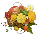 Balde Floral Com Wax Melts Flores Amarelo Grande