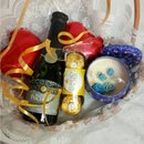 Cesta Masculina com Vinho e Vela Aromática