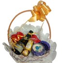 Cesta Masculina com Vinho e Vela Aromática