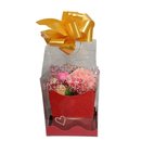 Mini Buquê de Peônia e Mini Rosas de Cera Aromática