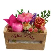 Feliz Dia Mini Engradado Florido e Aromatizado