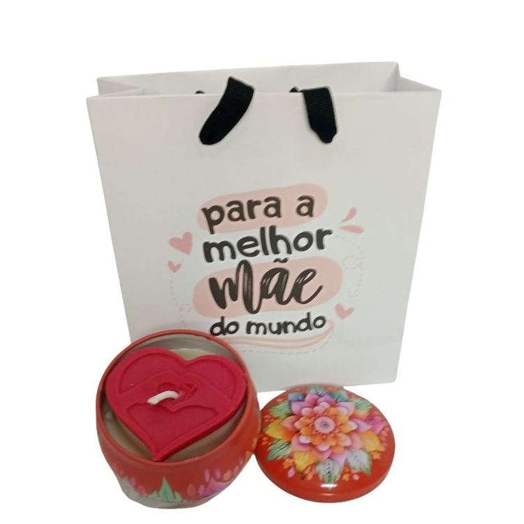 Vela Floral Bergon Formato Mãos  de Coração