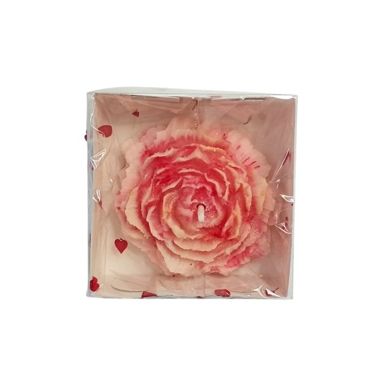 Peônia Rosa Aberta Vela Aromática