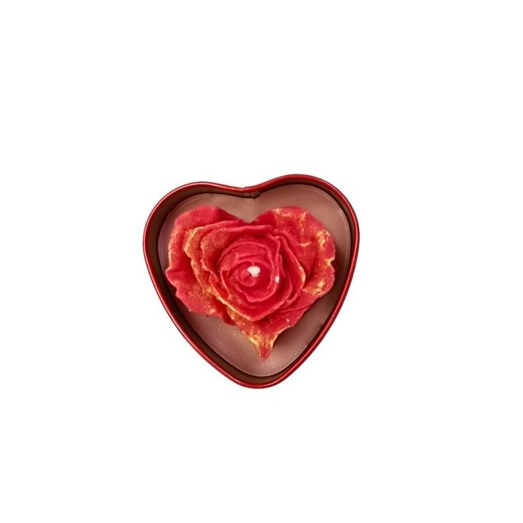 Vela Aromática Coração em Rosa Lata Coração