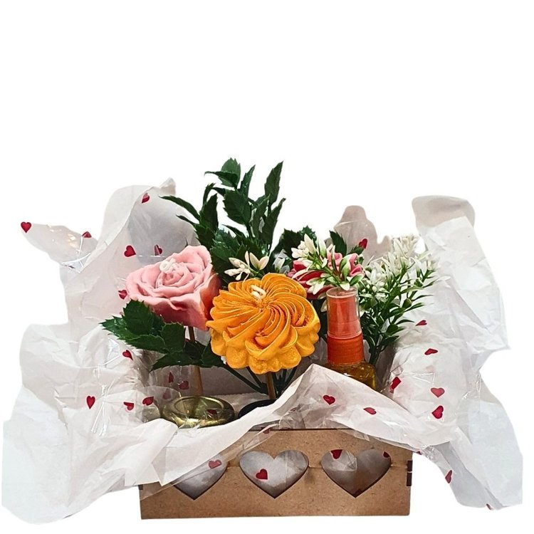 Kit Dourado de Velas Pés e Pele