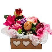 Arranjo Vela Aromática Florais Coração