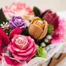 Arranjo Vela Aromática Florais Coração