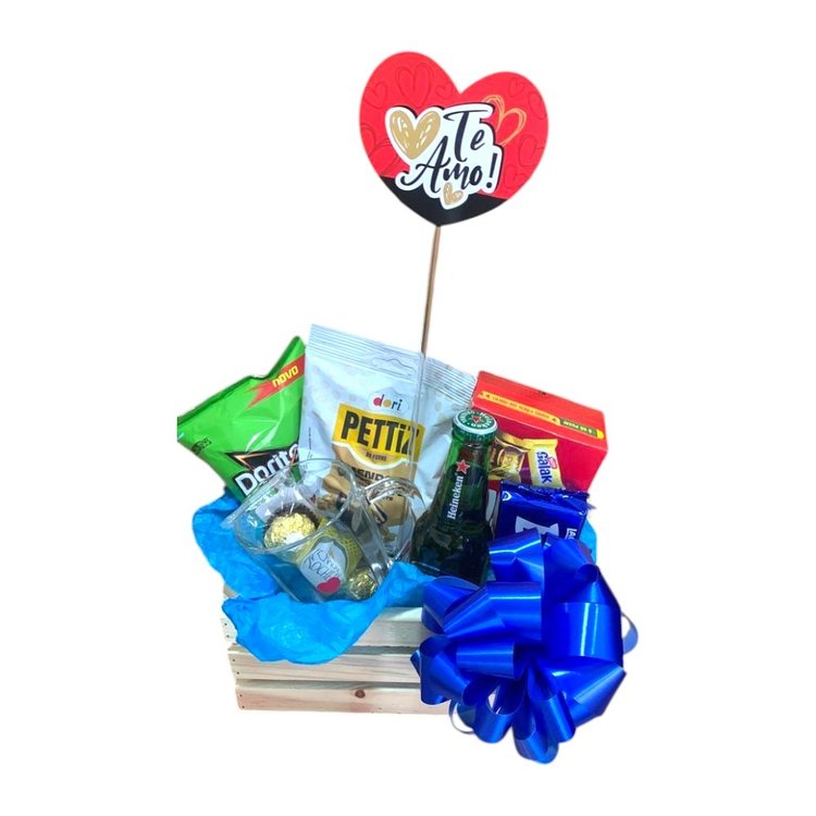 Cesta de Cerveja e Guloseimas