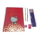Kit de Papelaria Hello Kitty 6 itens