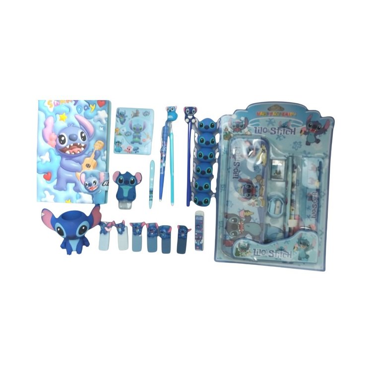 Kit Papelaria Stitch 20 Itens