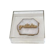 Quadro em Acrílico com Chapa de Quartzo Gratidão