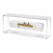 Quadro em Acrílico com Chapa de Selenita Gratidão