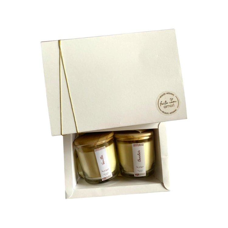 Box Velas Chocolate e Vanilla