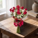 Buquê de 12 Lindas Rosas Vermelhas