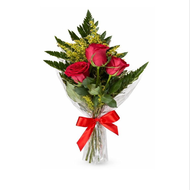 Buquê Alegria com 03 Rosas