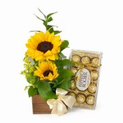 Arranjo Por do Sol com Ferrero Rocher