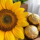 Arranjo Por do Sol com Ferrero Rocher